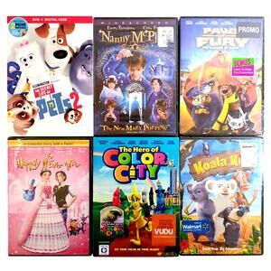 Sealed Kids DVD Lot of 6 Nanny McPhee Secret Life of Pets 2 Paws of Fury + More